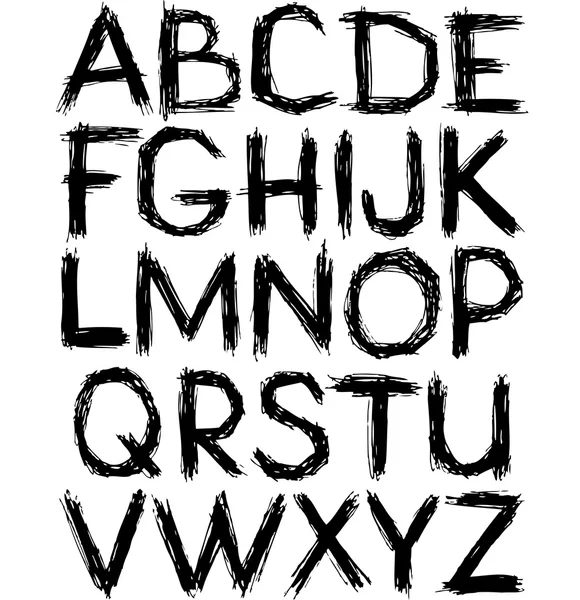 Illustration de l'alphabet hérissé — Image vectorielle