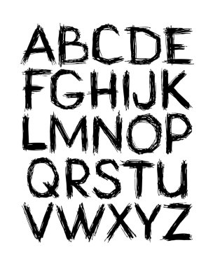 Vintage Harrowed alfabesi 