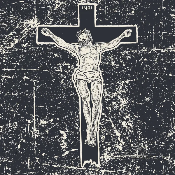 Jésus Christ crucifixion — Image vectorielle