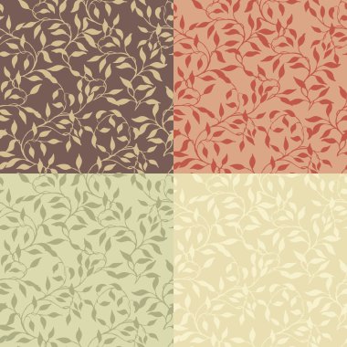 yaprakları ile desen