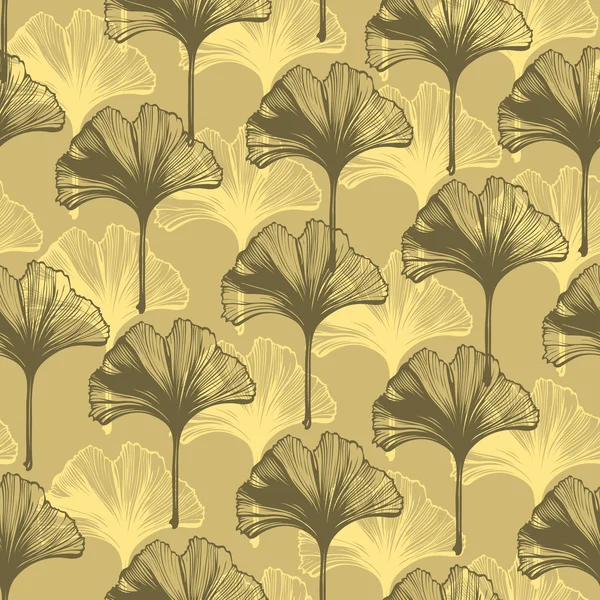 Modèle de feuilles de Ginkgo biloba — Image vectorielle