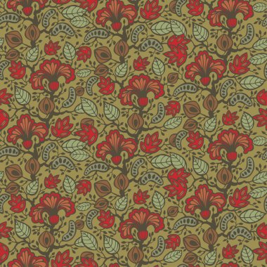 Fantezi çiçekli desen