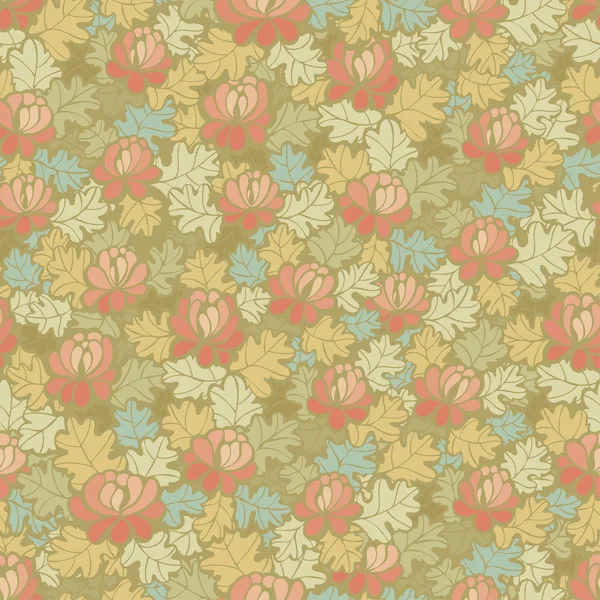 Bloemen naadloos patroon — Stockvector