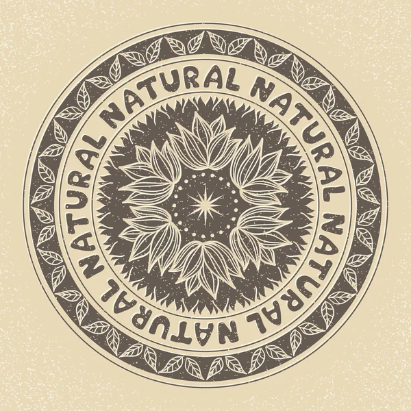 Etykieta naturalny pieczęć — Wektor stockowy