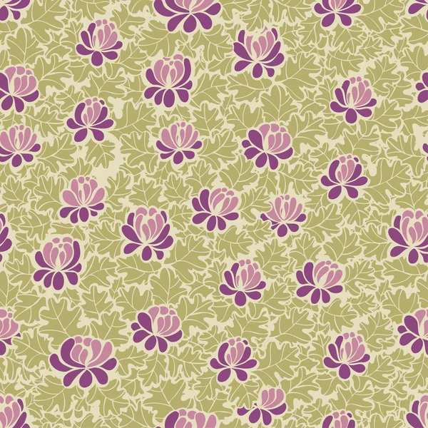 Motif floral sans couture — Image vectorielle