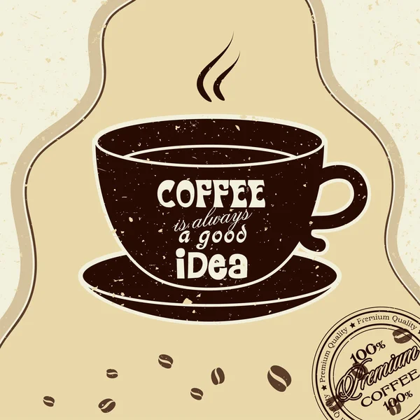 Coffee is always a good idea — Stock Vector