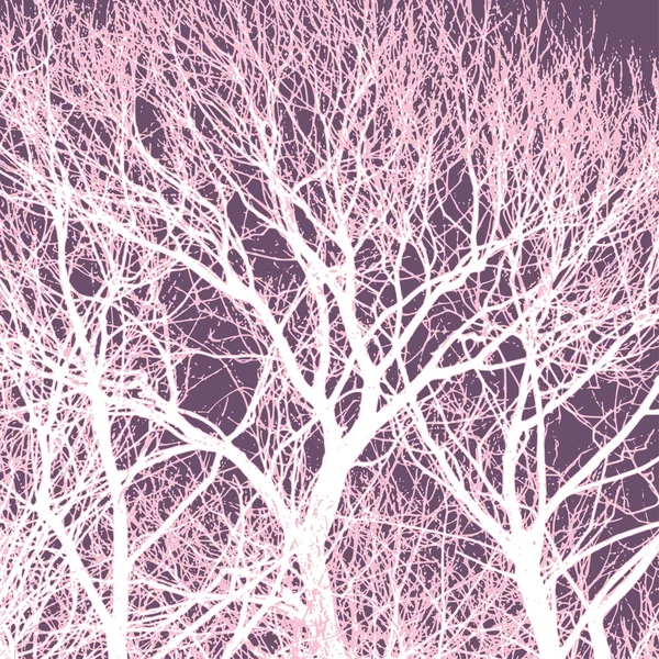 Silhouette di alberi pazzi — Vettoriale Stock