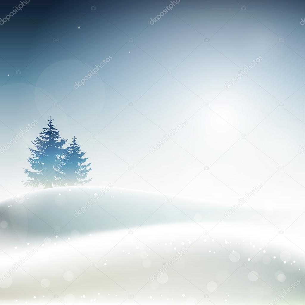 Frosty winter landscape