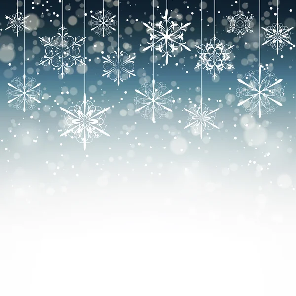 Christmas background with snowflakes — Stock Vector