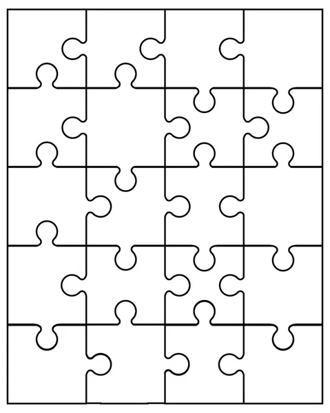 Pequeno puzzle branco — Vetor de Stock