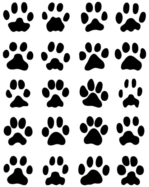 Impresión de patas de gatos — Vector de stock