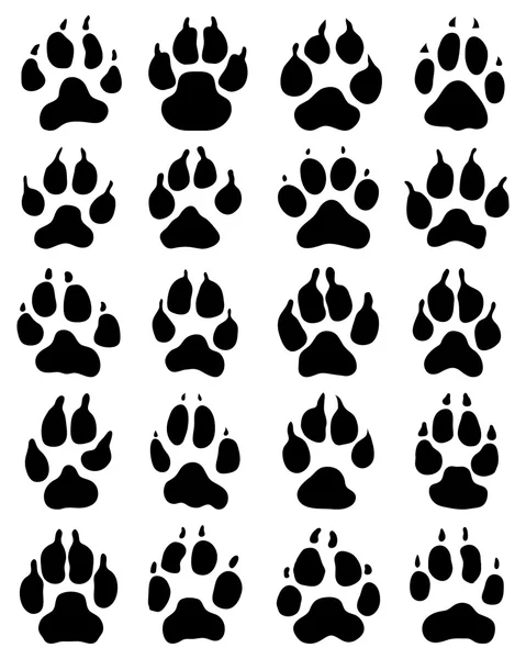 打印的狗爪子 — 图库矢量图片
