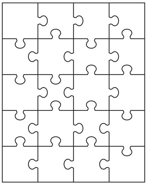 Bílá puzzle 2 — Stockový vektor