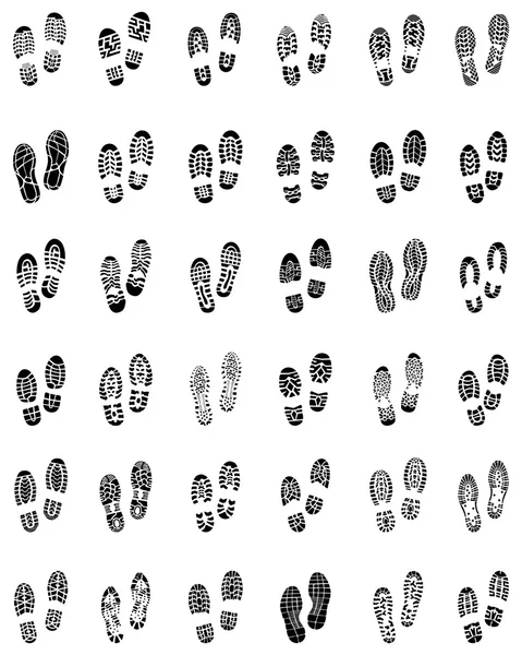 Impressions de chaussures — Image vectorielle