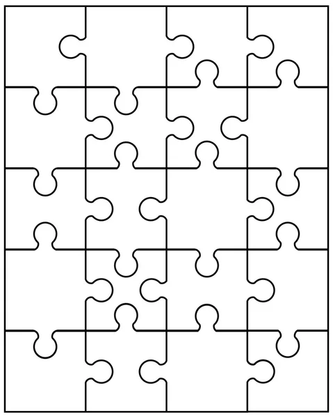 Ábrán látható fehér puzzle — Stock Vector