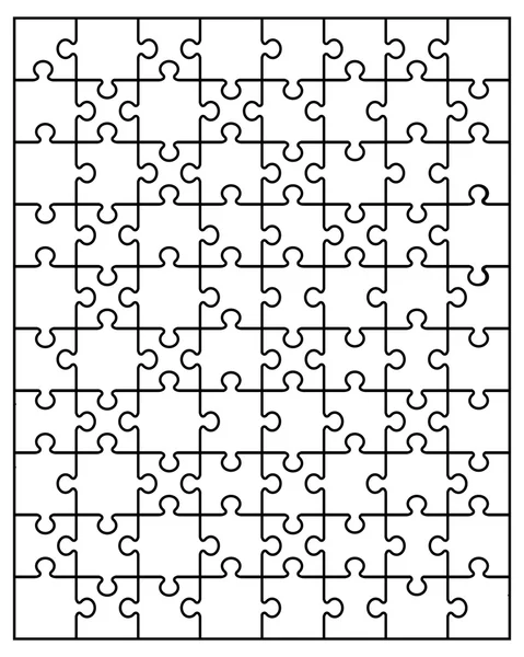 Abbildung des weißen Puzzles — Stockvektor
