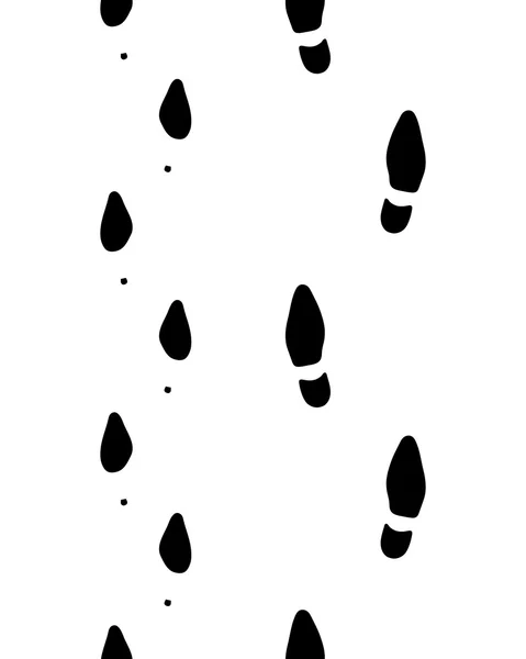 Footprints seamless mönster — Stock vektor