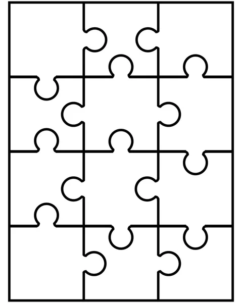 Белая головоломка, вектор — стоковый вектор