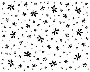 Beyaz arka planda siyah marihuana yaprağı siluetleri olan kusursuz bir desen.