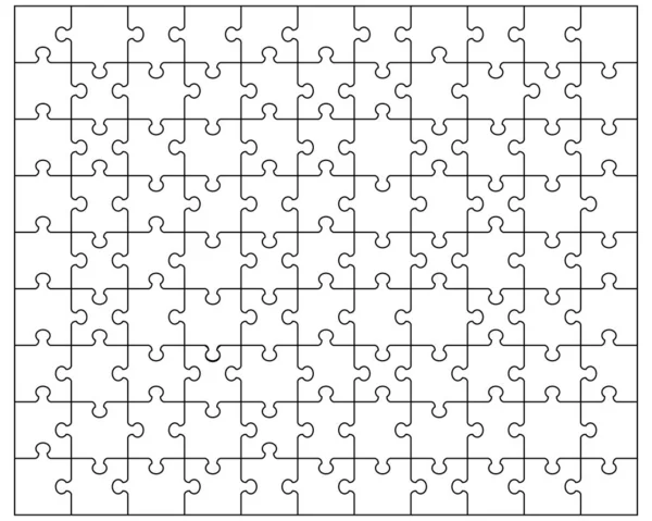 Illustration Puzzle Blanc Pièces Séparées — Image vectorielle