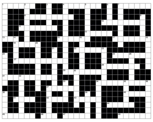 Ein Leeres Kreuzworträtsel Musterillustration — Stockvektor