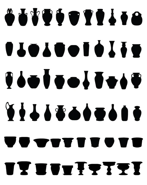 Pottery and vases — Stock Vector