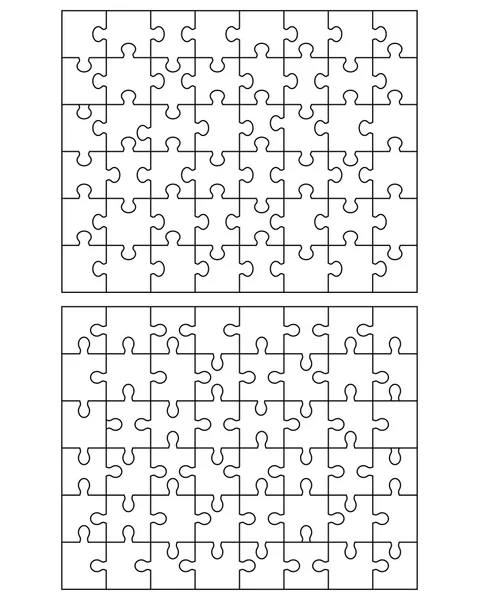 Dos puzzles — Archivo Imágenes Vectoriales