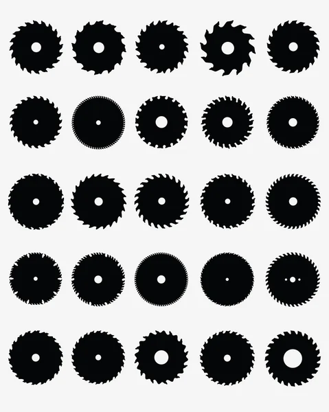 Cirkelvormige zaagbladen — Stockvector