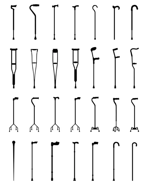 Sticks and crutches — Stock Vector