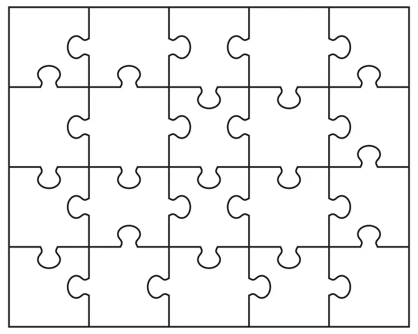 白色拼图 — 图库矢量图片