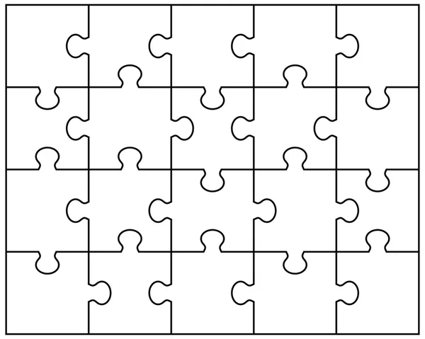 Puzzle branco — Vetor de Stock