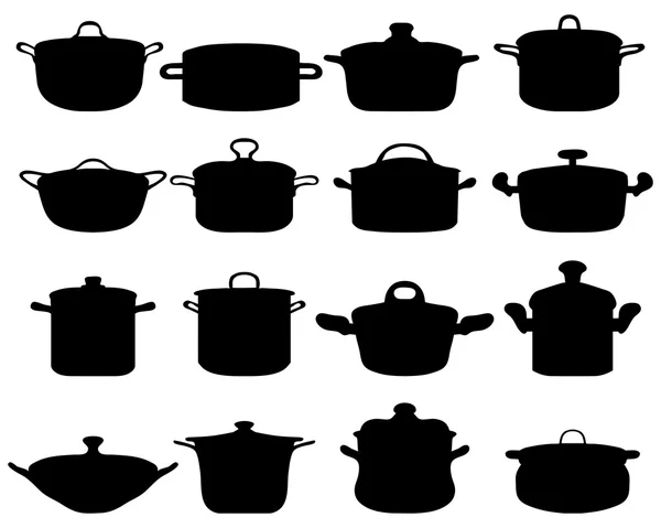 Pots and pans — Stock Vector