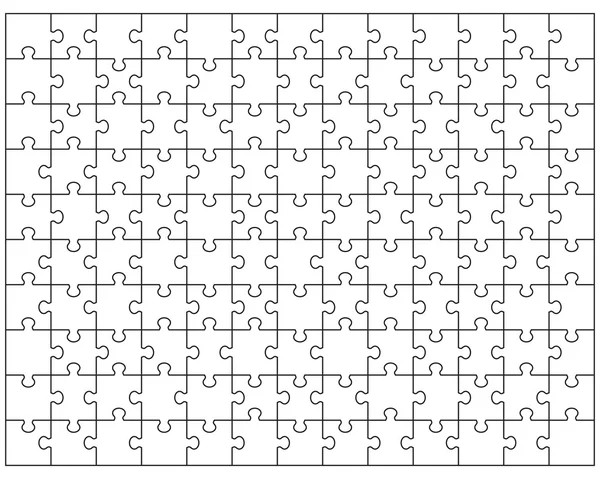 Velké bílé puzzle — Stockový vektor