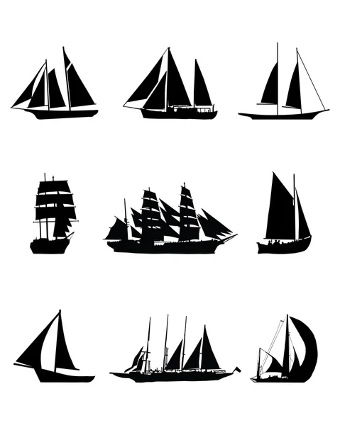 Парусные лодки — стоковый вектор