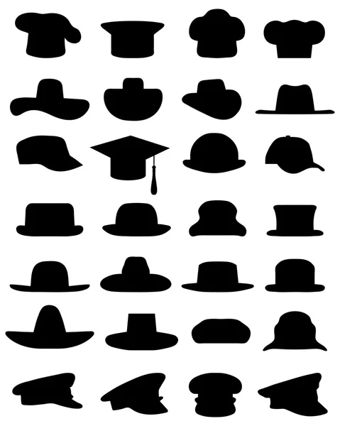 Sapkák és kalapok — Stock Vector