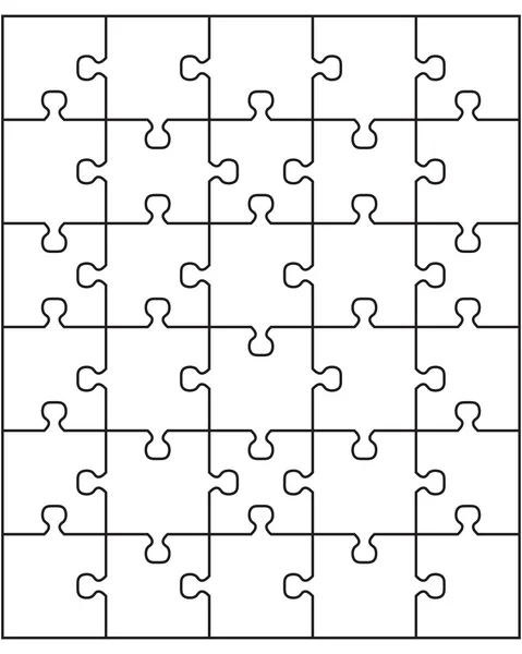Weißes Puzzle — Stockvektor