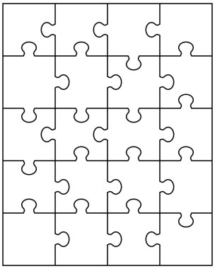 Beyaz bulmaca vektör