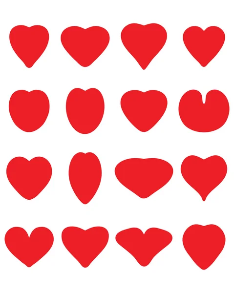 Vecteur coeur rouge — Image vectorielle