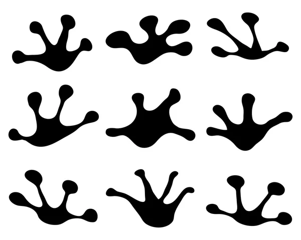 Empreintes de grenouilles — Image vectorielle