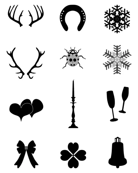 Winter iconen vector — Stockvector