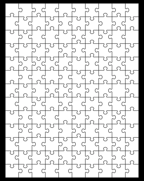 Weißer Puzzle-Vektor — Stockvektor