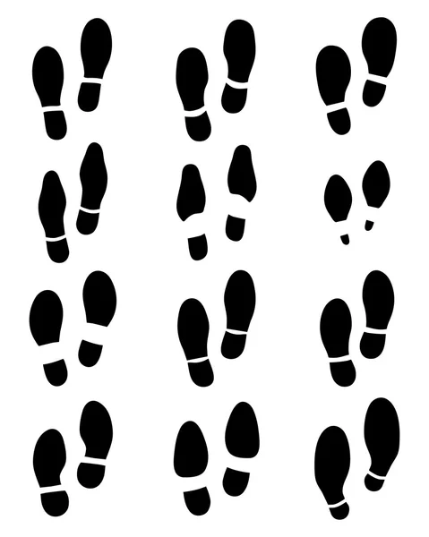 Empreintes de chaussures — Image vectorielle