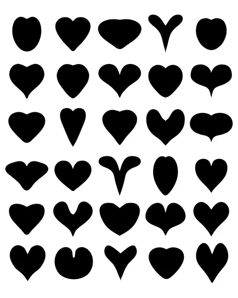 Vecteur coeur noir — Image vectorielle