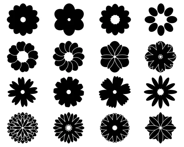 Simple vector flowers — Stock Vector