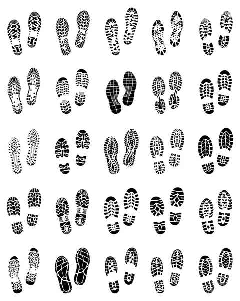 Empreintes de chaussures — Image vectorielle