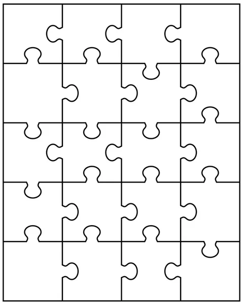 Puzzle bílá vektor — Stockový vektor