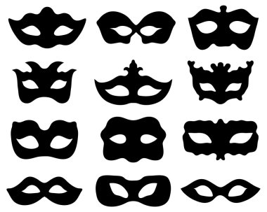 festive masks vector clipart