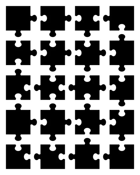 Puzzle noir 20 — Image vectorielle