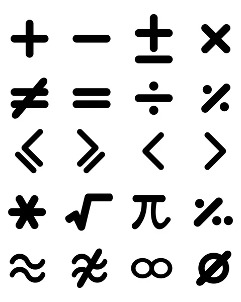 Matemática ícones vetor — Vetor de Stock