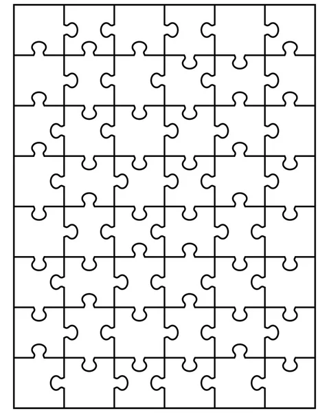 Puzzle branco 48 — Vetor de Stock